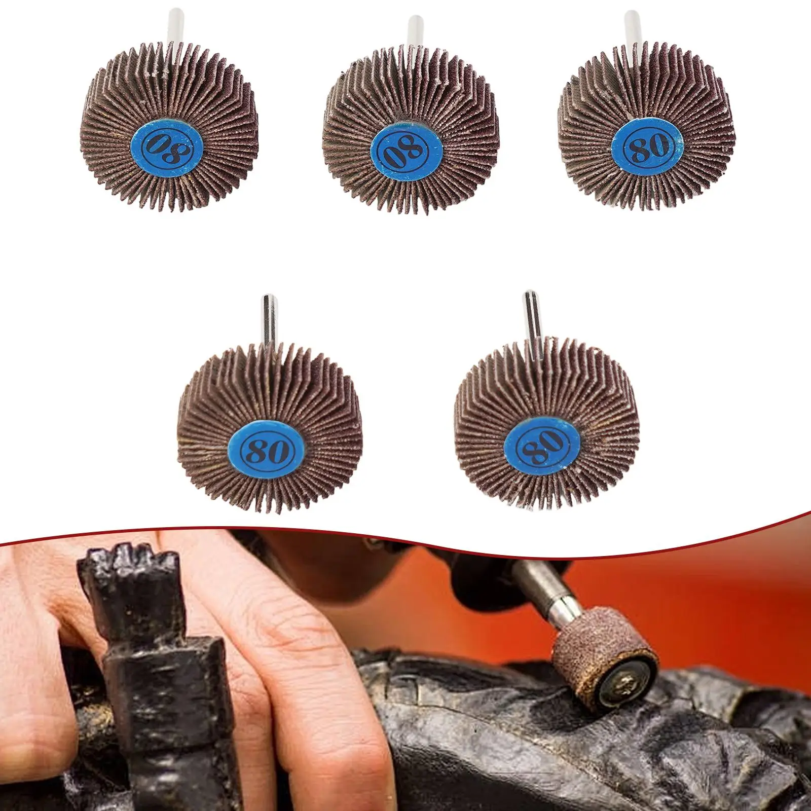 5pcs Flap Wheels For Rotary Tool Die Grinder Sanding Disc Set 1/8 Inch Shank Abrasive Tools Sandpaper Polishing Tools
5pcs Flap Wheels For Rotary Tool Die Grinder Sanding Disc Set 1/8 Inch Shank Abrasive Tools Sandpaper Polishing Tools