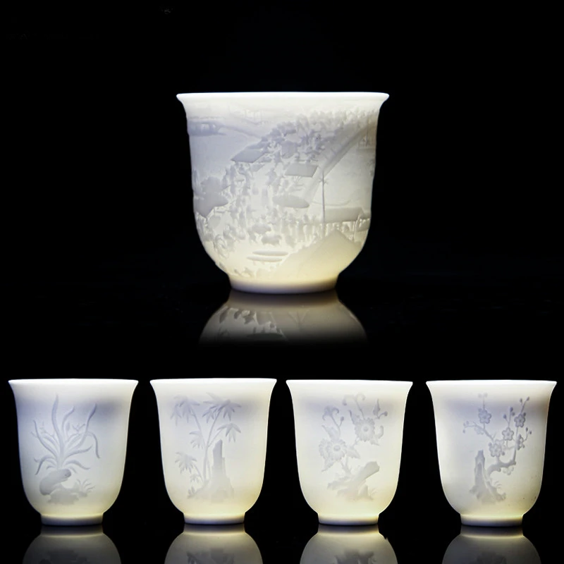 Chinese White Porcelain Tea Cup, Hand Three-dimensional Relief Tea Bowl, Large Capacity, Set Accessories, Master Cup
Chinese White Porcelain Tea Cup, Hand Three-dimensional Relief Tea Bowl, Large Capacity, Set Accessories, Master Cup