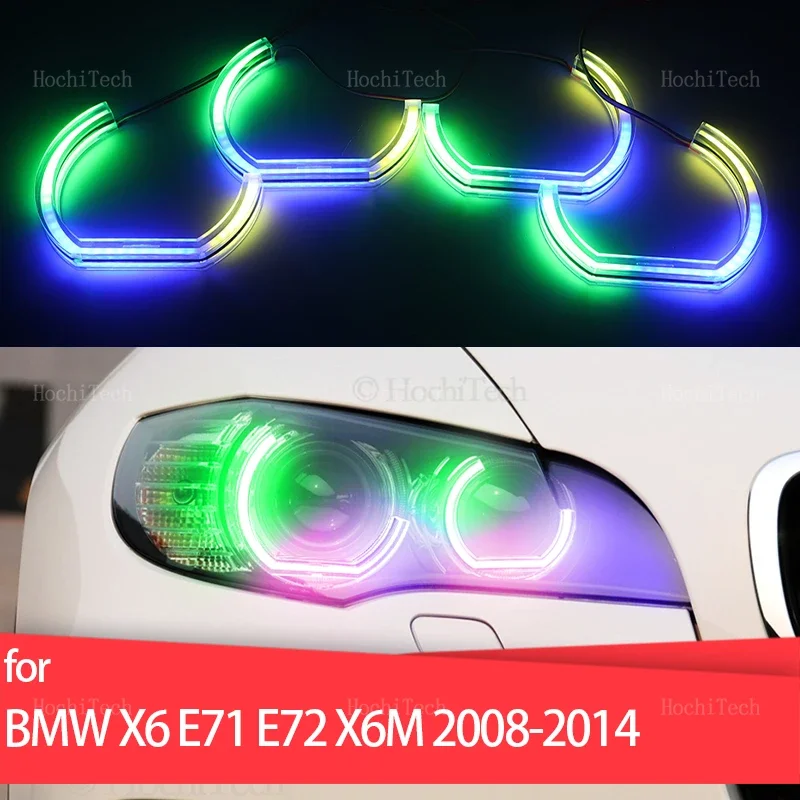 For BMW X6 E71 E72 X6M 2008 2009 2010 2011 2012 2013 2014 Multi-colored App control flashing LED Rings with turn signal Light
For BMW X6 E71 E72 X6M 2008 2009 2010 2011 2012 2013 2014 Multi-colored App control flashing LED Rings with turn signal Light