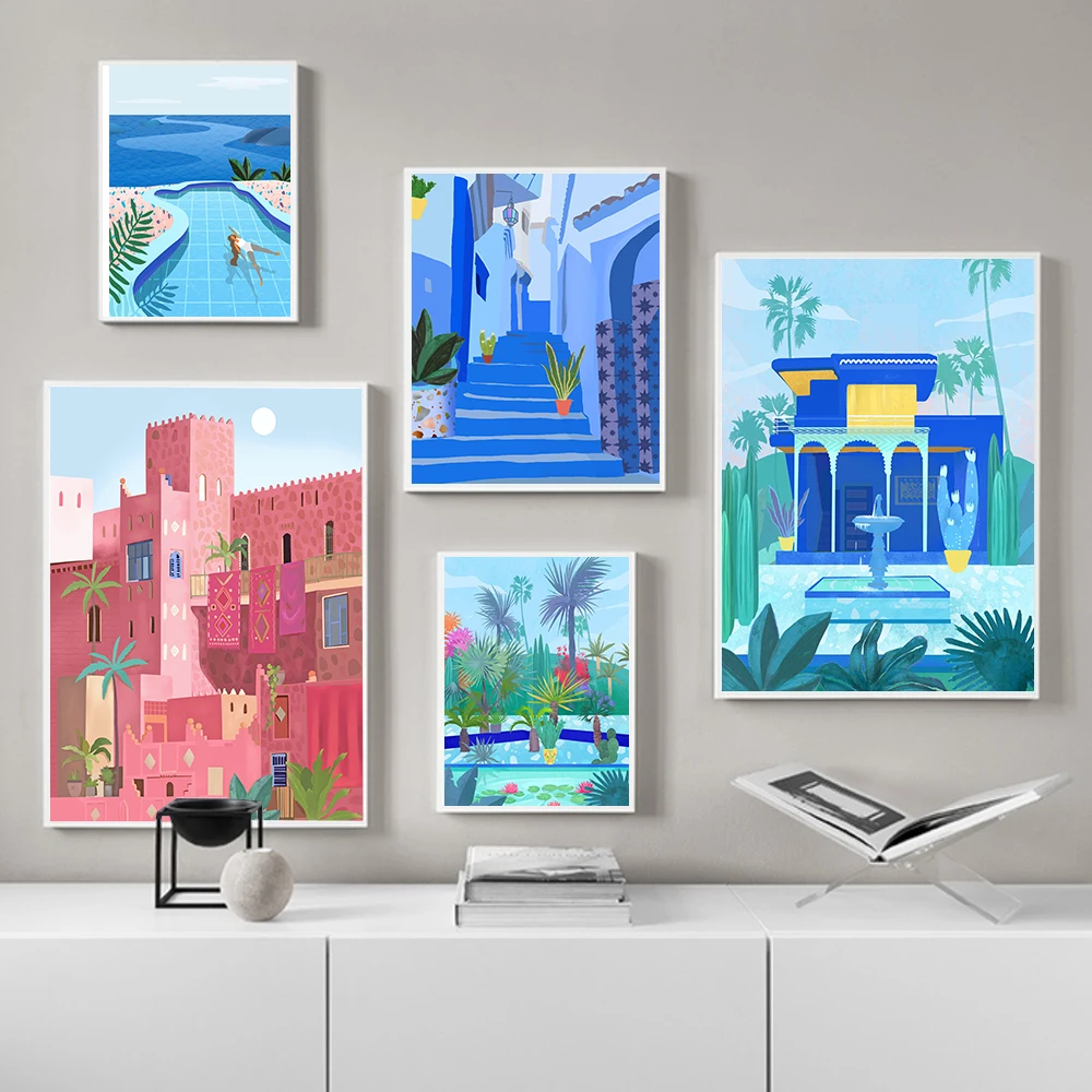 Morocco Travel Swimming Pool Marrakech Modern Summer Print Art Canvas Poster For Living Room Decoration Home Wall Decor Picture
Morocco Travel Swimming Pool Marrakech Modern Summer Print Art Canvas Poster For Living Room Decoration Home Wall Decor Picture