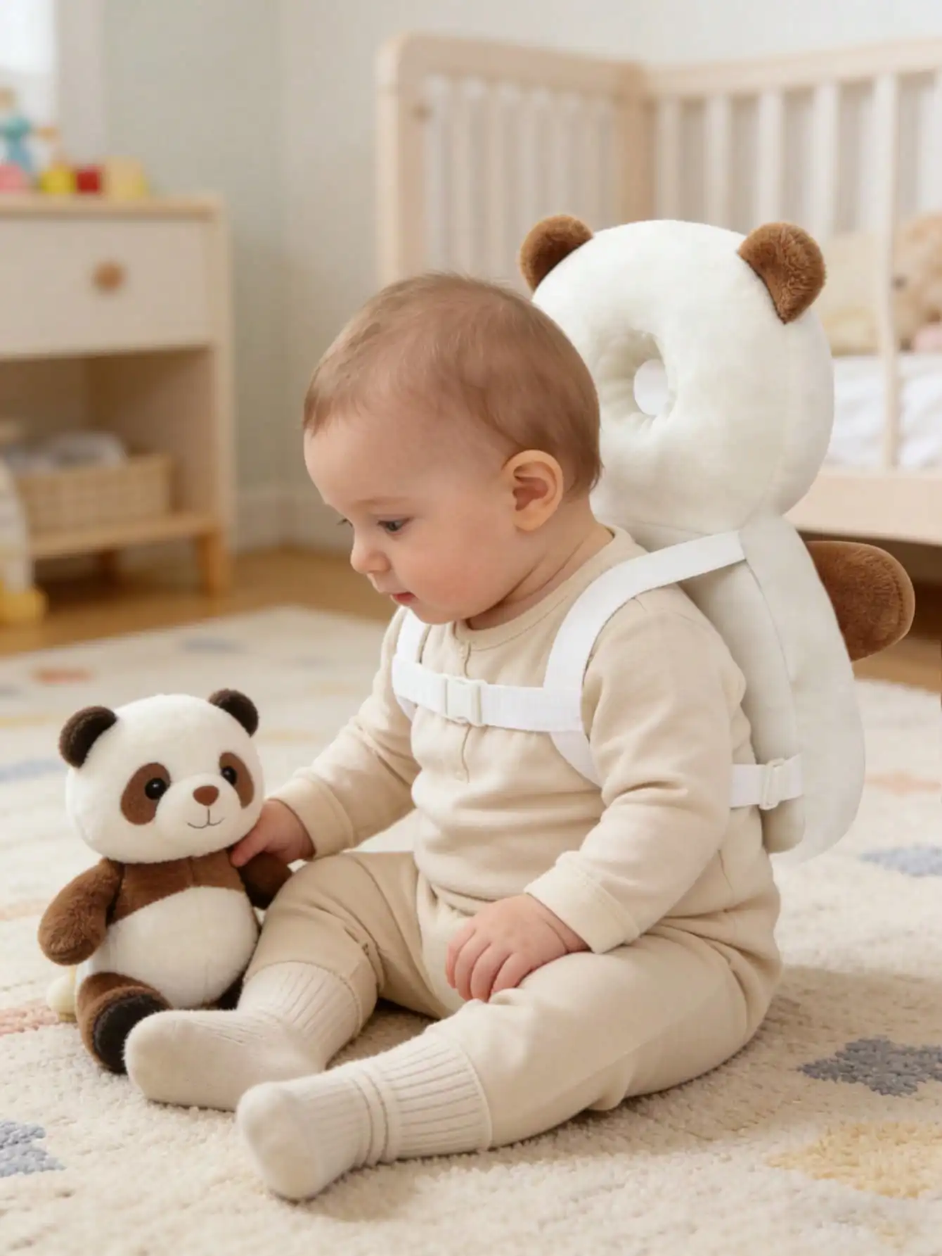 1pc New Brown Bear Head Pillow Anti-Fall Pillow, Upgraded Toddler Anti-Collision Hat, Baby Head Pillow, Baby Walker Anti-Collision Tool, Adjustable Baby Head Protection Pad Backpack - Cartoon Animal Design Baby Supplies
1pc New Brown Bear Head Pillow Anti-Fall Pillow, Upgraded Toddler Anti-Collision Hat, Baby Head Pillow, Baby Walker Anti-Collision Tool, Adjustable Baby Head Protection Pad Backpack - Cartoon Animal Design Baby Supplies