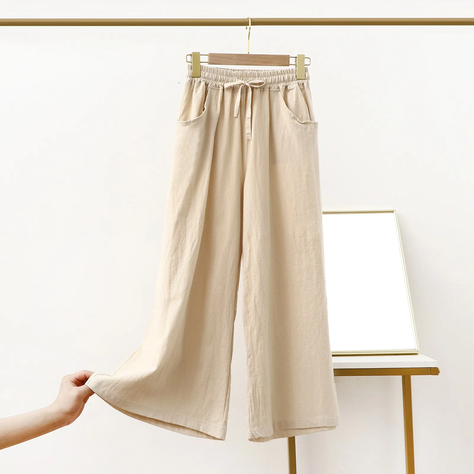 Women's Y2K Casual Striped Print Pants Drawstring Elastic Waist Loose Straight Long Trousers with Pockets Streetwear 2024
Women's Y2K Casual Striped Print Pants Drawstring Elastic Waist Loose Straight Long Trousers with Pockets Streetwear 2024