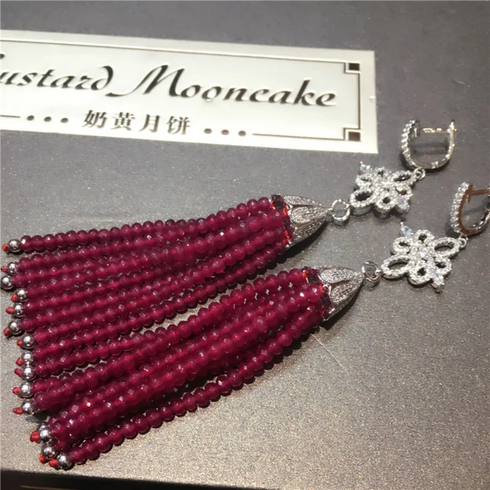 European American styles natural green purple faced stone micro inlay zircon accessories earrings fashion jewelry
European American styles natural green purple faced stone micro inlay zircon accessories earrings fashion jewelry