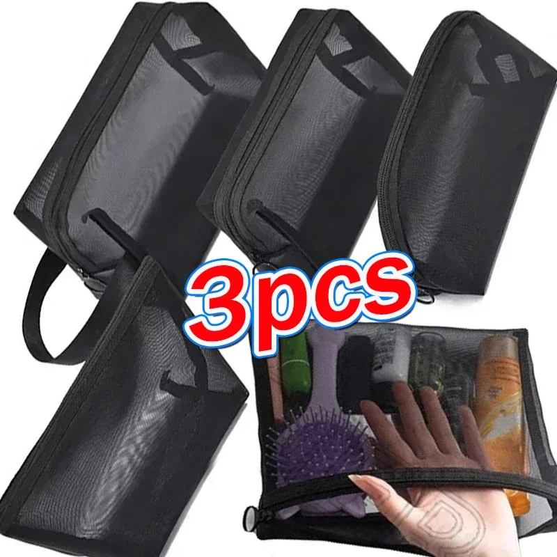 1/3pcs Mesh Clear Cosmetic Bags Small Large Black Makeup Bag Portable Travel Toiletry Organizer Case Lipstick Pouch Cd binder
1/3pcs Mesh Clear Cosmetic Bags Small Large Black Makeup Bag Portable Travel Toiletry Organizer Case Lipstick Pouch Cd binder