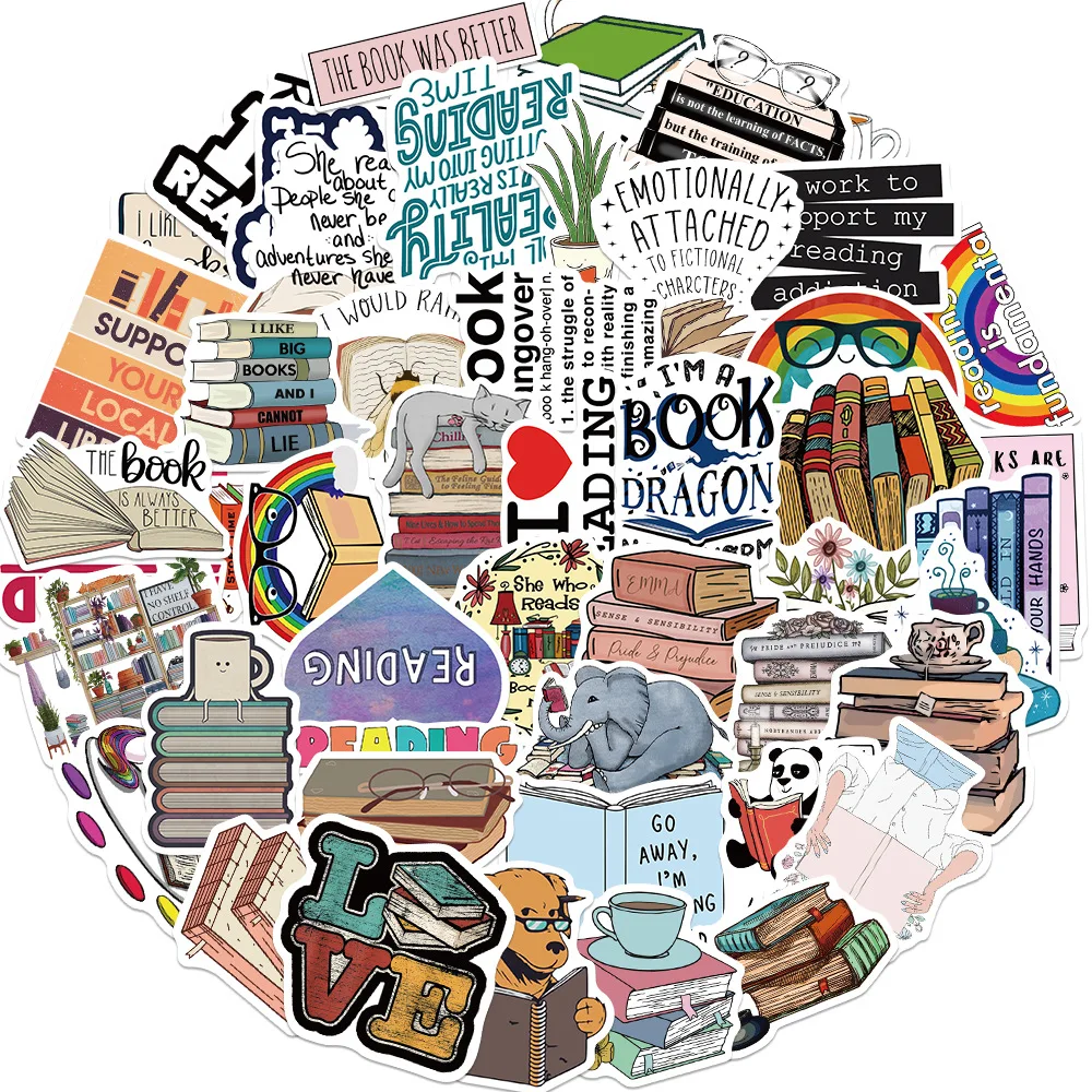 50Pcs Reading Book Stickers Bookish for Water Bottle Laptop Decal Gift Idea Reader Reading Sticker Book Lover Accessories
50Pcs Reading Book Stickers Bookish for Water Bottle Laptop Decal Gift Idea Reader Reading Sticker Book Lover Accessories