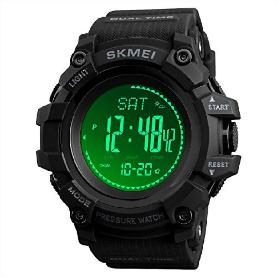 Watch Compass Altimeter Barometer Thermometer Temperature Pedometer Military Army Waterproof Outdoors Sport Digital Watch for M
Watch Compass Altimeter Barometer Thermometer Temperature Pedometer Military Army Waterproof Outdoors Sport Digital Watch for M