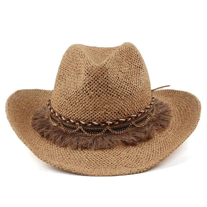 Western-style Cowboy Straw Hat, Hand-woven Hat, Outdoor Casual Sun Hat, Curved Brim Jazz Retro Hat
Western-style Cowboy Straw Hat, Hand-woven Hat, Outdoor Casual Sun Hat, Curved Brim Jazz Retro Hat