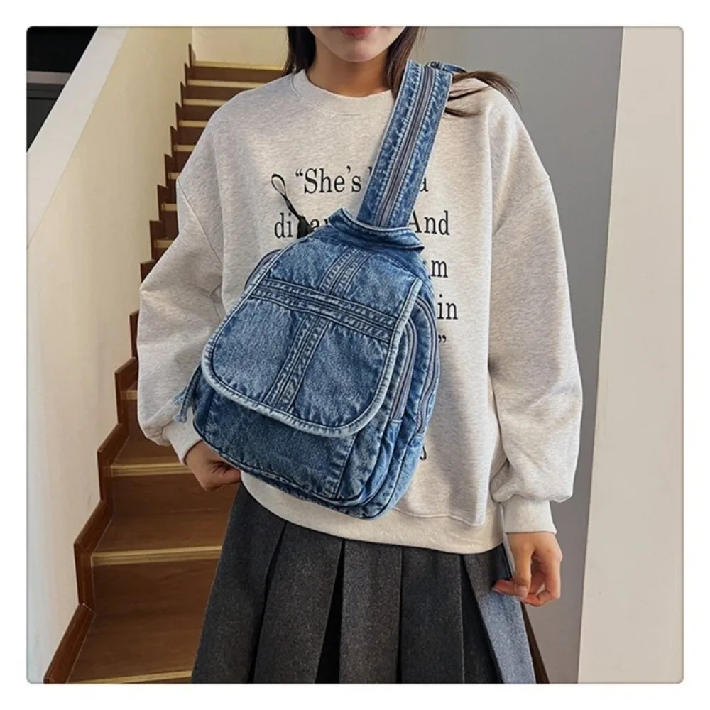 Fashion Dual-Use Denim Backpack Multi-Functional Large Capacity Travel Bag Denim Fabric Versatile Backpack Casual Use
Fashion Dual-Use Denim Backpack Multi-Functional Large Capacity Travel Bag Denim Fabric Versatile Backpack Casual Use