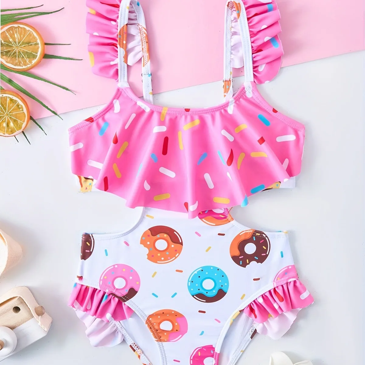 Adjustable Children Girls Doughnut Printed Hollow Out Swimwear Summer Kids One Piece Dot Printed Mermaid Beach Bathing Suit
Adjustable Children Girls Doughnut Printed Hollow Out Swimwear Summer Kids One Piece Dot Printed Mermaid Beach Bathing Suit