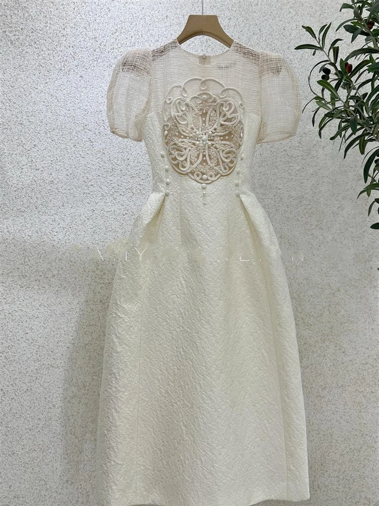 Embroidery Solid Mesh Summer 2023 Boho Dress Party Vintage Lace Elegant A-Line Dresses Women Short Sleeve Sexy Woman Vestido
Embroidery Solid Mesh Summer 2023 Boho Dress Party Vintage Lace Elegant A-Line Dresses Women Short Sleeve Sexy Woman Vestido