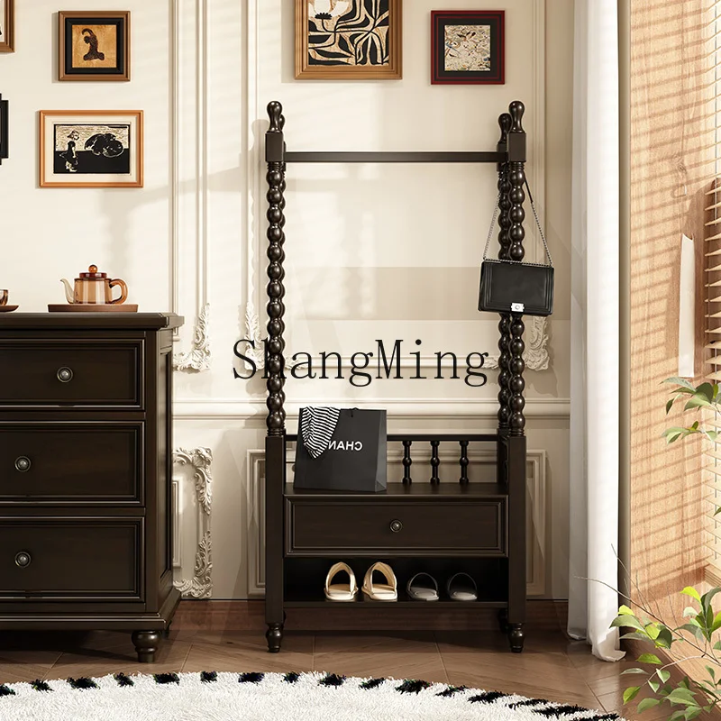 HJ new floor-to-ceiling bedroom all solid wood retro hanger integrated shelf bedside light luxury
HJ new floor-to-ceiling bedroom all solid wood retro hanger integrated shelf bedside light luxury