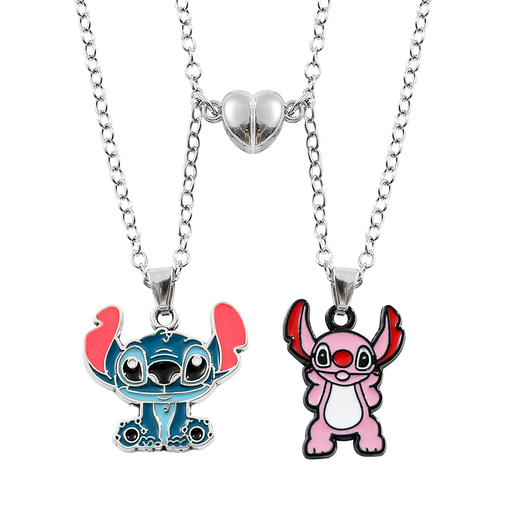 Disney Lilo & Stitch Anime Peripherals Cute Stitch Magnetic Attraction Heart Necklace a Pair Pendant Jewelry
Disney Lilo & Stitch Anime Peripherals Cute Stitch Magnetic Attraction Heart Necklace a Pair Pendant Jewelry