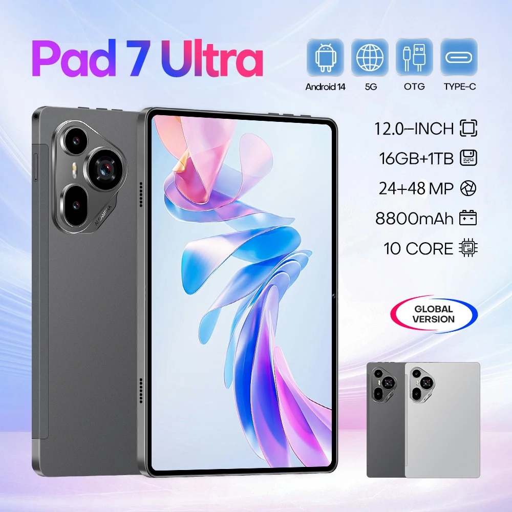 2025 Tablet pad 7 ultra Android 14.0 Brand New 11.0 inch 16GB RAM 1024GB ROM Tablets 48MP 8800mAh 10Core WIFI Bluetooth Network
2025 Tablet pad 7 ultra Android 14.0 Brand New 11.0 inch 16GB RAM 1024GB ROM Tablets 48MP 8800mAh 10Core WIFI Bluetooth Network