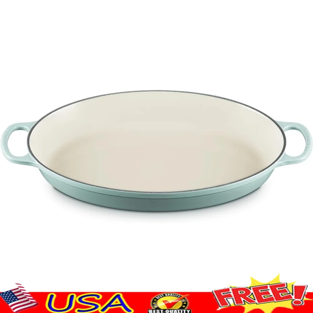 Enameled Cast Iron Oval Baker 3qt Heat Retention Dishwasher Safe Easy Clean Ergonomic Handles Durable Enamel Kitchen Cookware
Enameled Cast Iron Oval Baker 3qt Heat Retention Dishwasher Safe Easy Clean Ergonomic Handles Durable Enamel Kitchen Cookware