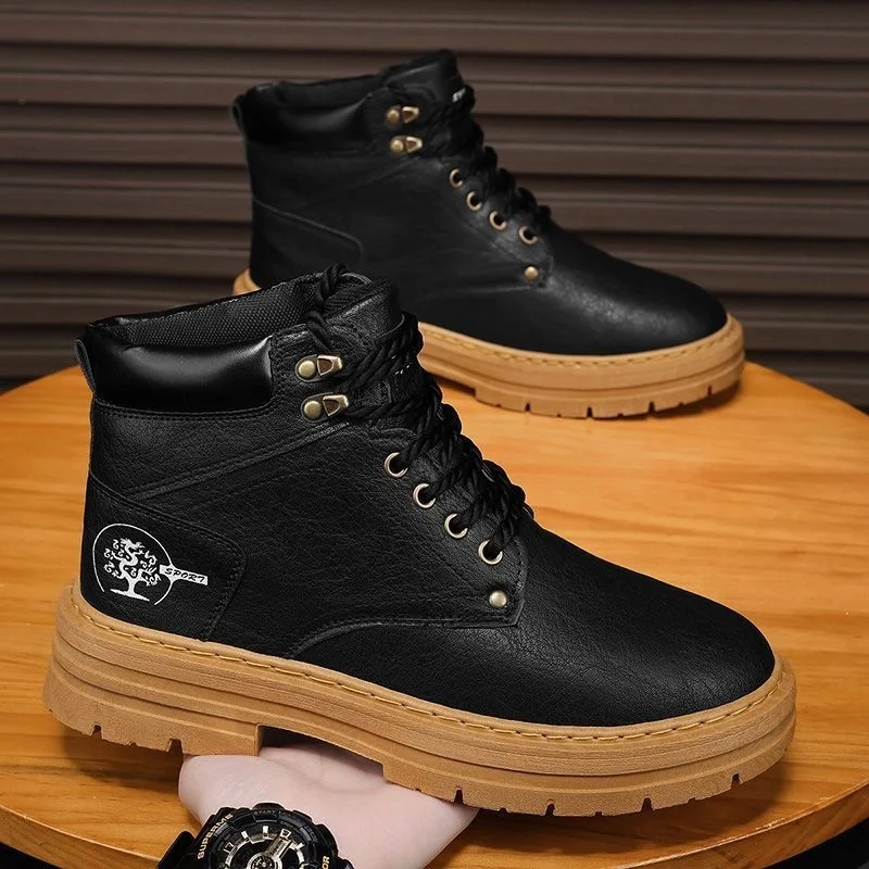 Leather Boots Unisex Thick Bottom Casual Spring Work Boots Yellow Boots Men's Women's Increased Height Not Breakable
Leather Boots Unisex Thick Bottom Casual Spring Work Boots Yellow Boots Men's Women's Increased Height Not Breakable