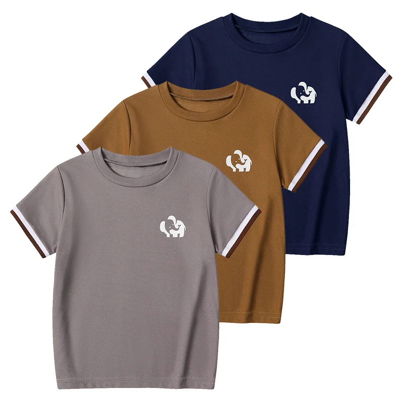 1/3 Pieces Of Boys' Summer Solid Color Printed Basic Short-sleeved T-shirt Loose Casual Round Neck Top With Sleeve Hem Splicing
1/3 Pieces Of Boys' Summer Solid Color Printed Basic Short-sleeved T-shirt Loose Casual Round Neck Top With Sleeve Hem Splicing