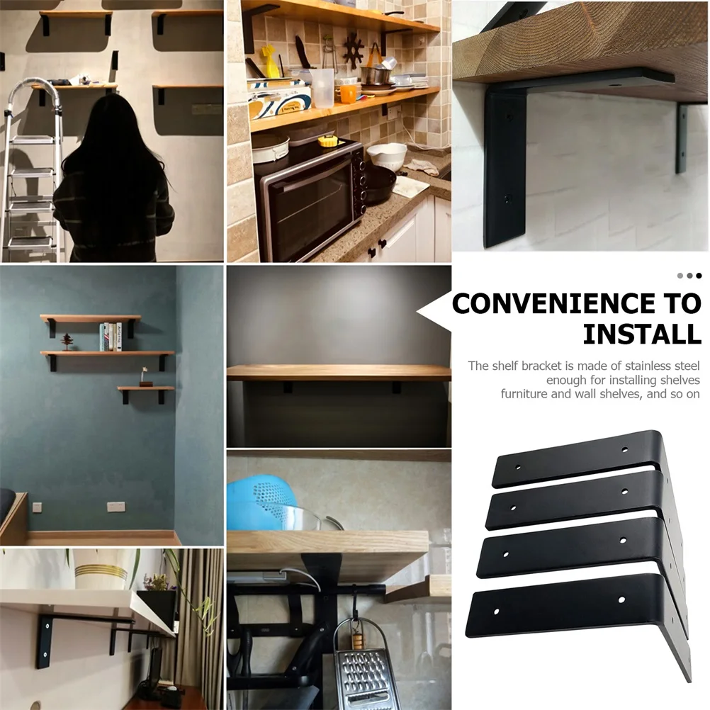 2 Pcs Black Thickened Stainless Steel Triangle Shelf Bracket 125x45 Wall Mount Heavy Duty Rack for Home Bathroom Shop Garage
2 Pcs Black Thickened Stainless Steel Triangle Shelf Bracket 125x45 Wall Mount Heavy Duty Rack for Home Bathroom Shop Garage