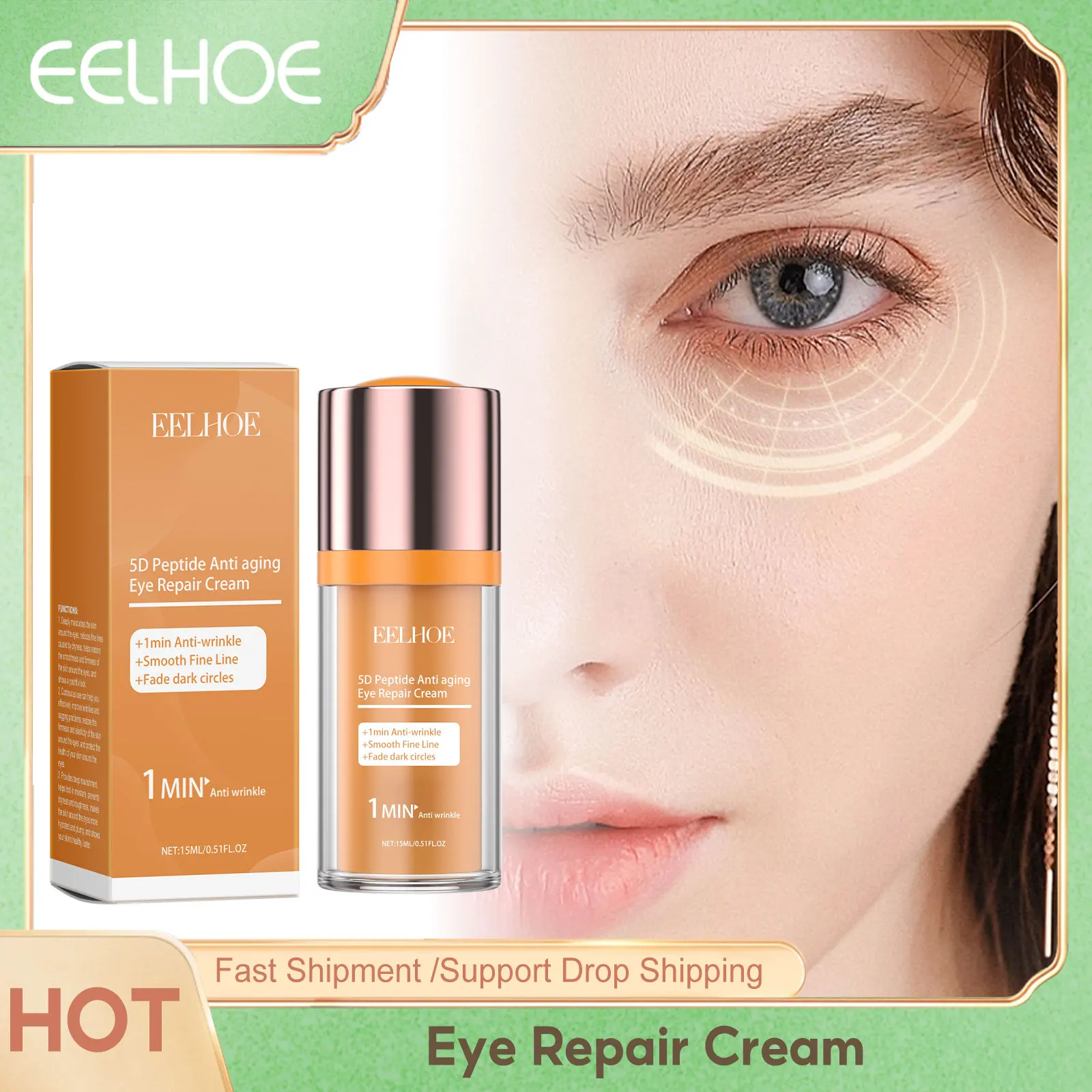 Peptide Eye Cream Dark Circles Remover Eye Bags Moisturizing Fade Fine L-ines Anti Sagging Skin Hyaluronic Acid Eye Repair Cream
Peptide Eye Cream Dark Circles Remover Eye Bags Moisturizing Fade Fine L-ines Anti Sagging Skin Hyaluronic Acid Eye Repair Cream