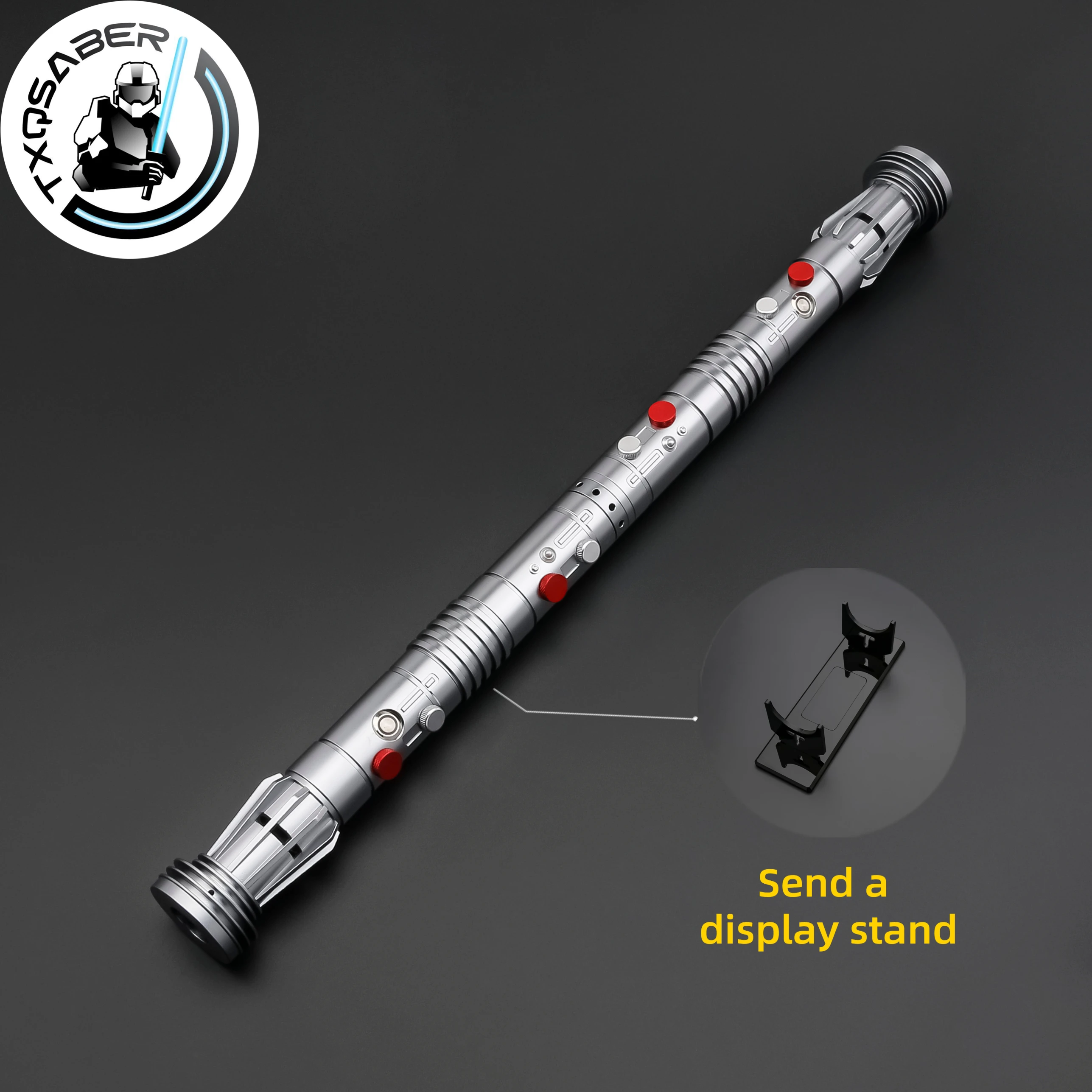 TXQSABER Replica Lightsaber Darth Maul Heavy Dueling no Blade SD RGB Pixel Core Metal Hilt Lasersword for Adult Cosplay Toys
TXQSABER Replica Lightsaber Darth Maul Heavy Dueling no Blade SD RGB Pixel Core Metal Hilt Lasersword for Adult Cosplay Toys