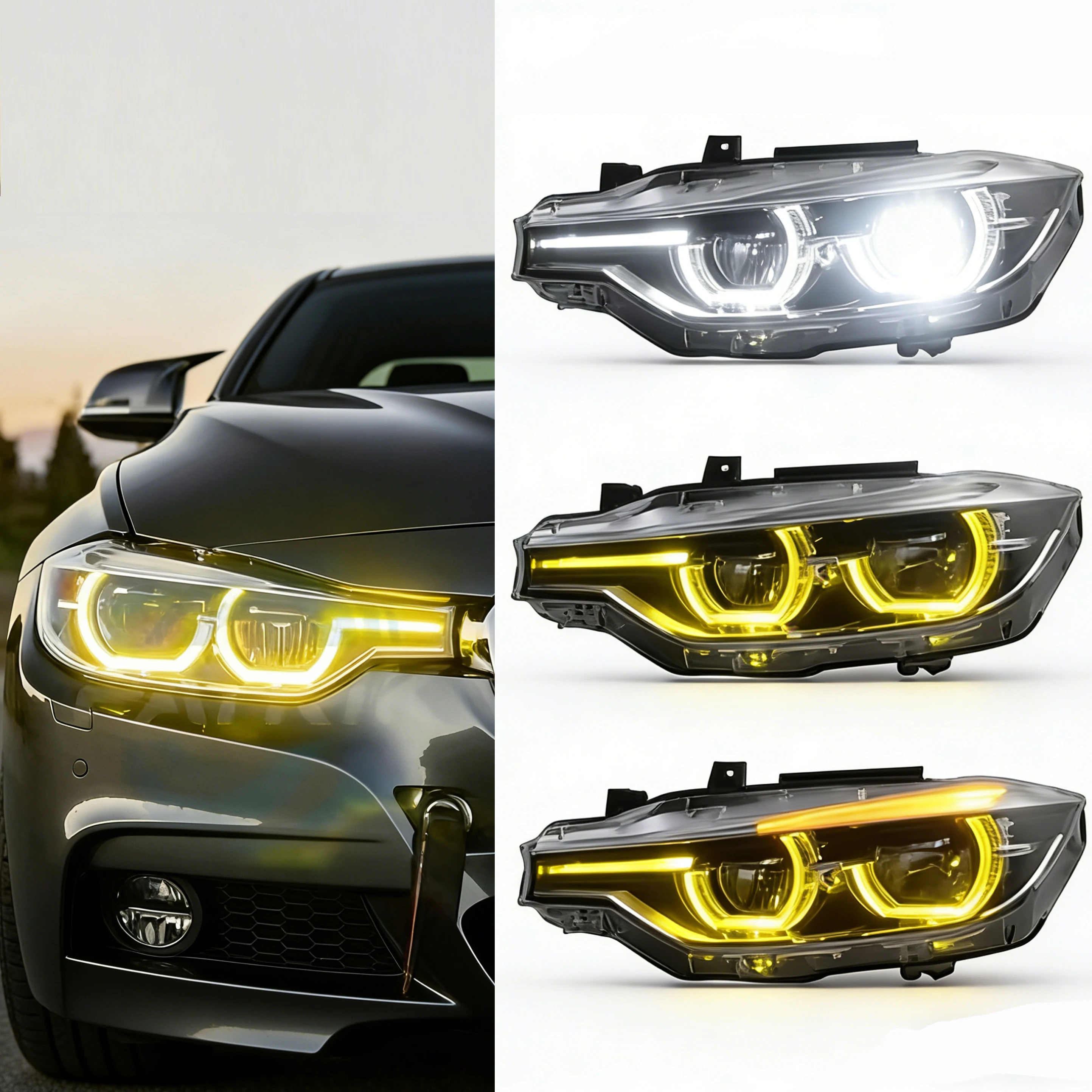 Auto Parts Modified F32 F30 Led Headlights for BMW3 Series E90 328i E92 E93 Coupe Headlights 2007
Auto Parts Modified F32 F30 Led Headlights for BMW3 Series E90 328i E92 E93 Coupe Headlights 2007