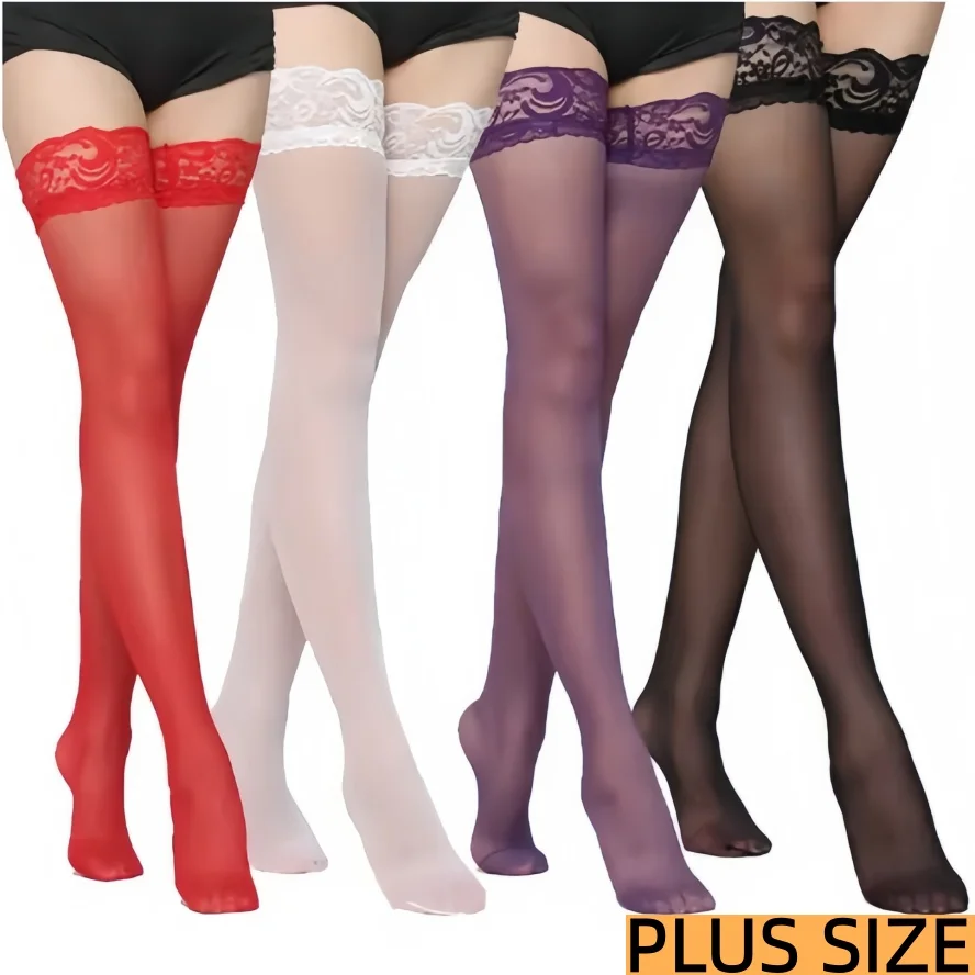 Woman's Plus Size Large Elastic Floral Lace Over The Knee socks 3XXXL Thigh High Fishnet Mesh Sexy Black Stockings with Non-slip
Woman's Plus Size Large Elastic Floral Lace Over The Knee socks 3XXXL Thigh High Fishnet Mesh Sexy Black Stockings with Non-slip