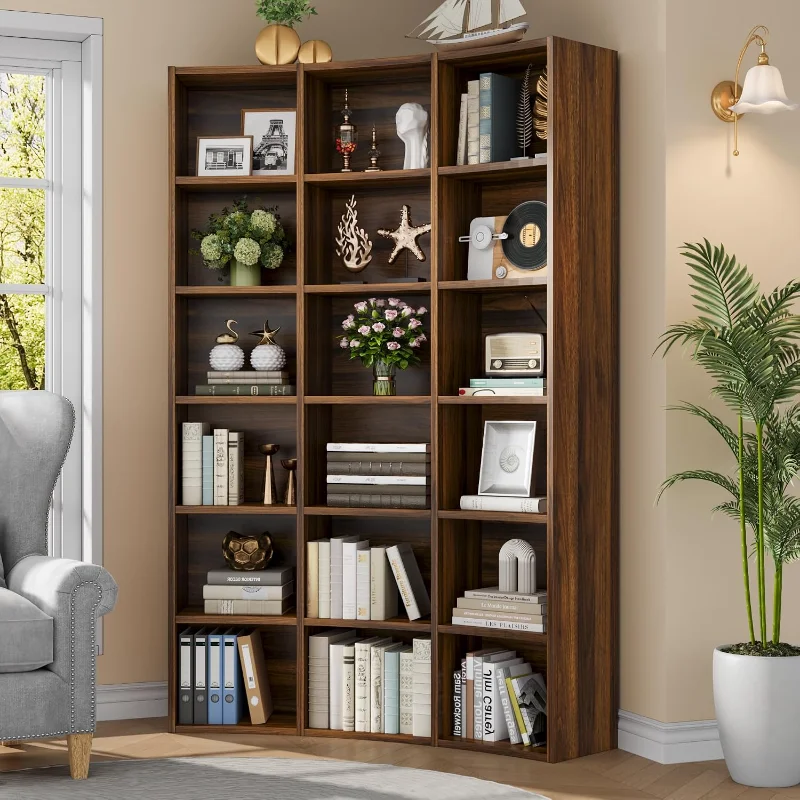 Bookshelf - 6 Tier Triple Wide Bookcase with Open Storage,71" Modern Curved Bookshelf for Living Room Home , Customized
Bookshelf - 6 Tier Triple Wide Bookcase with Open Storage,71" Modern Curved Bookshelf for Living Room Home , Customized