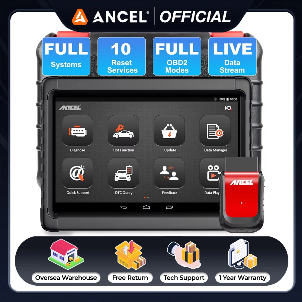 ANCEL X6 Bluetooth OBD2 Car Scanner All System Diagnostic IMMO ABS SRS Oil EPB BMS SAS TPMS DPF. Reset OBD 2 Car Repair Tools
ANCEL X6 Bluetooth OBD2 Car Scanner All System Diagnostic IMMO ABS SRS Oil EPB BMS SAS TPMS DPF. Reset OBD 2 Car Repair Tools