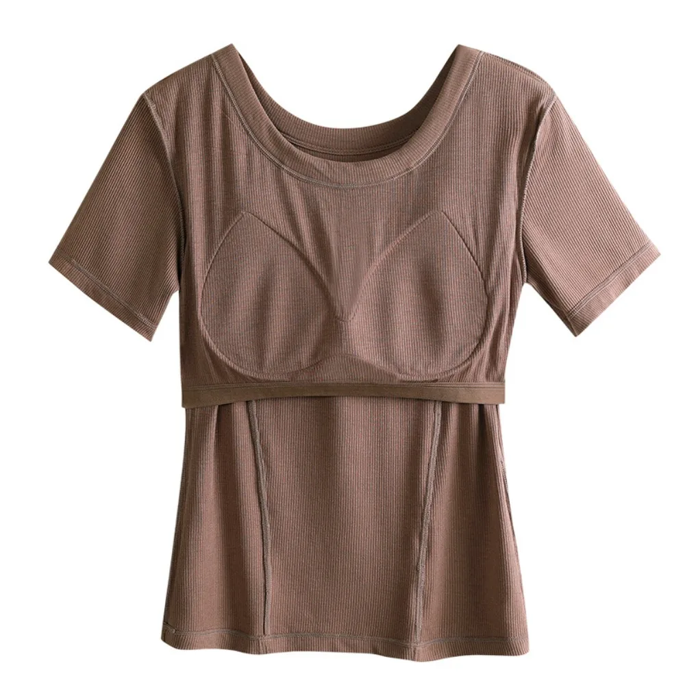 Summer Short Sleeve Women's Top with Cups Sleeping Clothes New Nightwear for Woman Pajamas Pijama Sleepwear Night Wear Female
Summer Short Sleeve Women's Top with Cups Sleeping Clothes New Nightwear for Woman Pajamas Pijama Sleepwear Night Wear Female