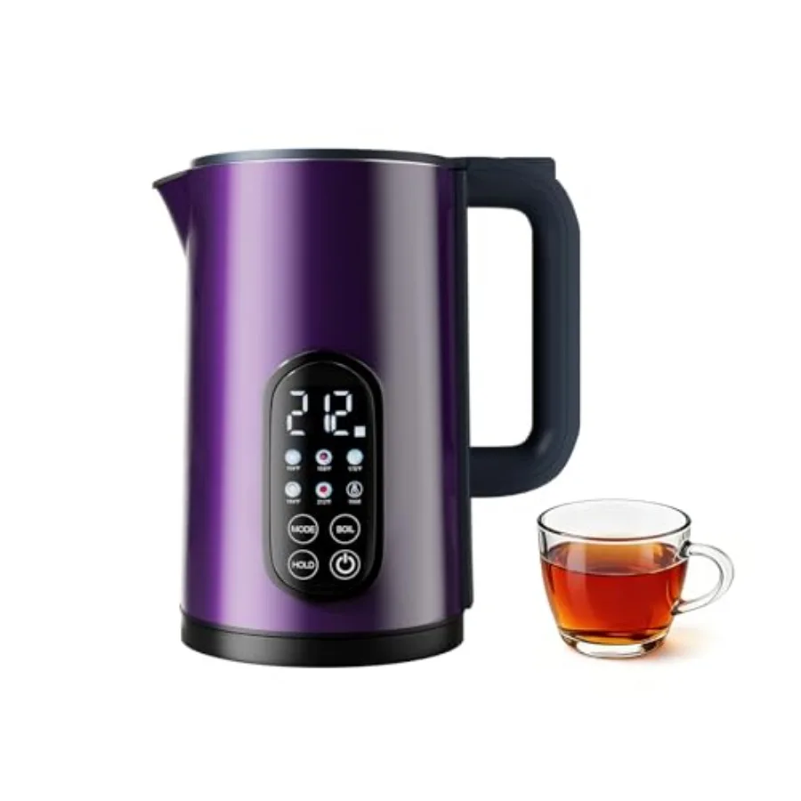 Electric Kettle with Temperature Control 1.7L Stainless Steel Hot Water Kettle 5 Presets for Tea and Coffee 2H Keep Warm Fast B
Electric Kettle with Temperature Control 1.7L Stainless Steel Hot Water Kettle 5 Presets for Tea and Coffee 2H Keep Warm Fast B
