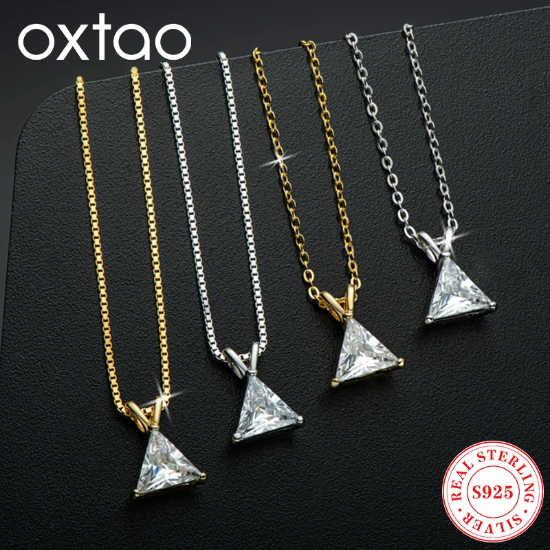 OXTAO Ladies Solitaire Diamond Pendant Necklace Zircon 925 Sterling Silver Choker Chain Necklaces Elegant Romantic Jewelry Gift
OXTAO Ladies Solitaire Diamond Pendant Necklace Zircon 925 Sterling Silver Choker Chain Necklaces Elegant Romantic Jewelry Gift