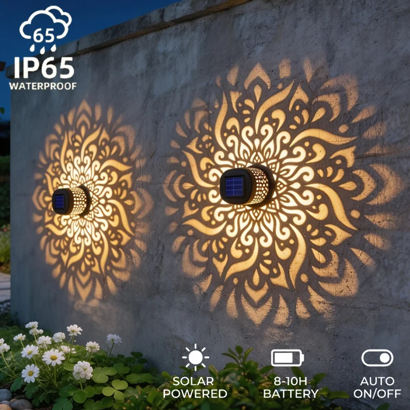 Solar Projector Light Mandala Sunflower Pattern Wall Lamp Landscape Decor Night Light for Garden Patio Courtyard Porch Estate
Solar Projector Light Mandala Sunflower Pattern Wall Lamp Landscape Decor Night Light for Garden Patio Courtyard Porch Estate