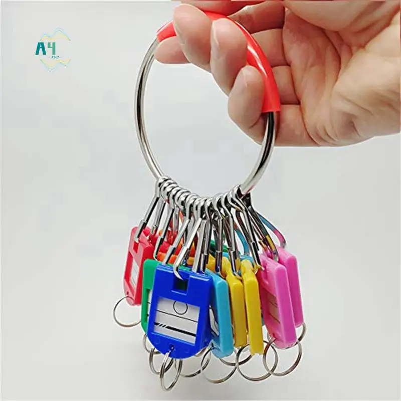 A40Z-Ring Key Organizer Metal Ring Key Organizer With 16 Spring Hooks & Key Tags With Ring And Label Window
A40Z-Ring Key Organizer Metal Ring Key Organizer With 16 Spring Hooks & Key Tags With Ring And Label Window