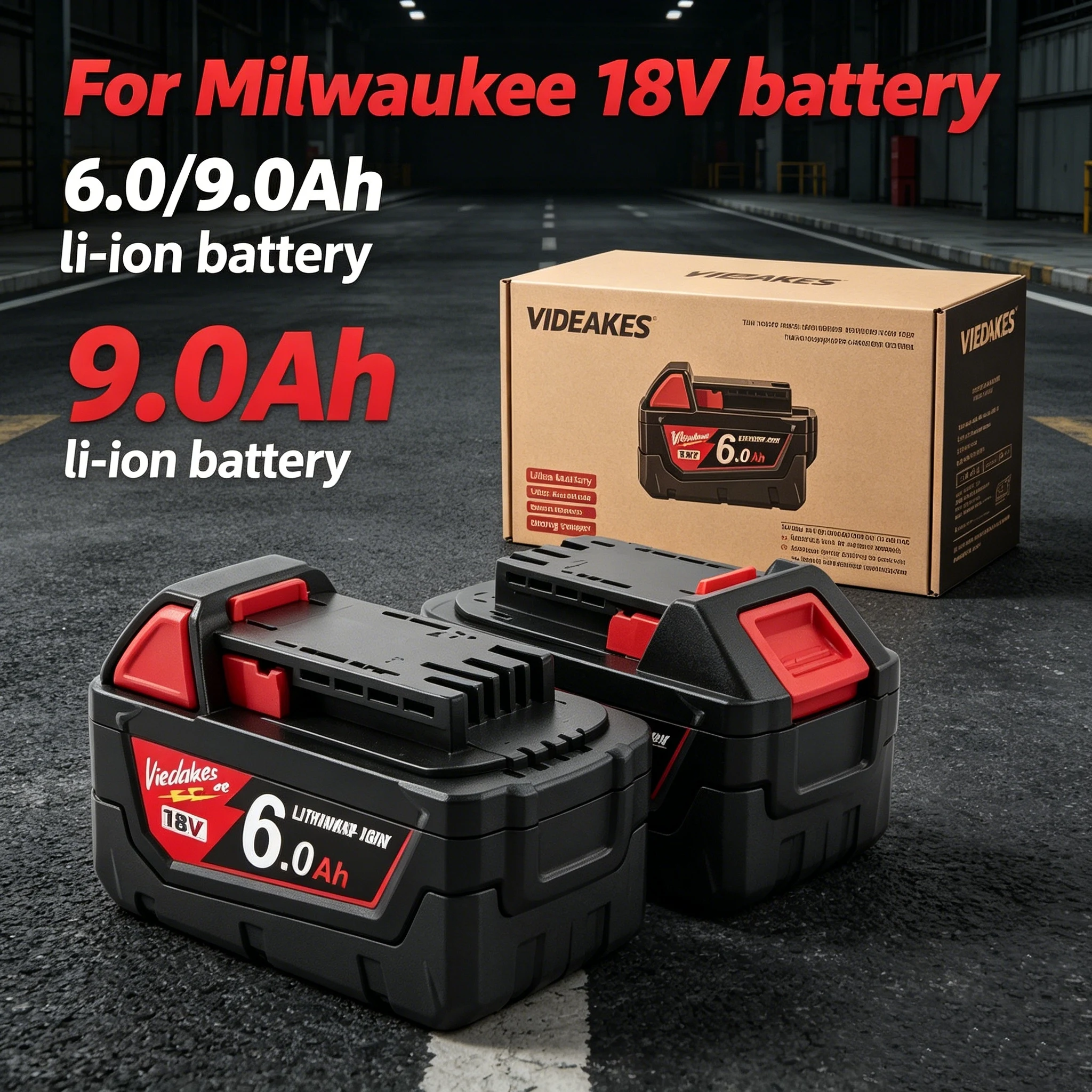 For Milwaukee M18 9000mAh 18V Li-ion Replacement Battery M18B5-XC For Milwaukee 18V Tool 6.0Ah Rechargeable Battery +Charger
For Milwaukee M18 9000mAh 18V Li-ion Replacement Battery M18B5-XC For Milwaukee 18V Tool 6.0Ah Rechargeable Battery +Charger