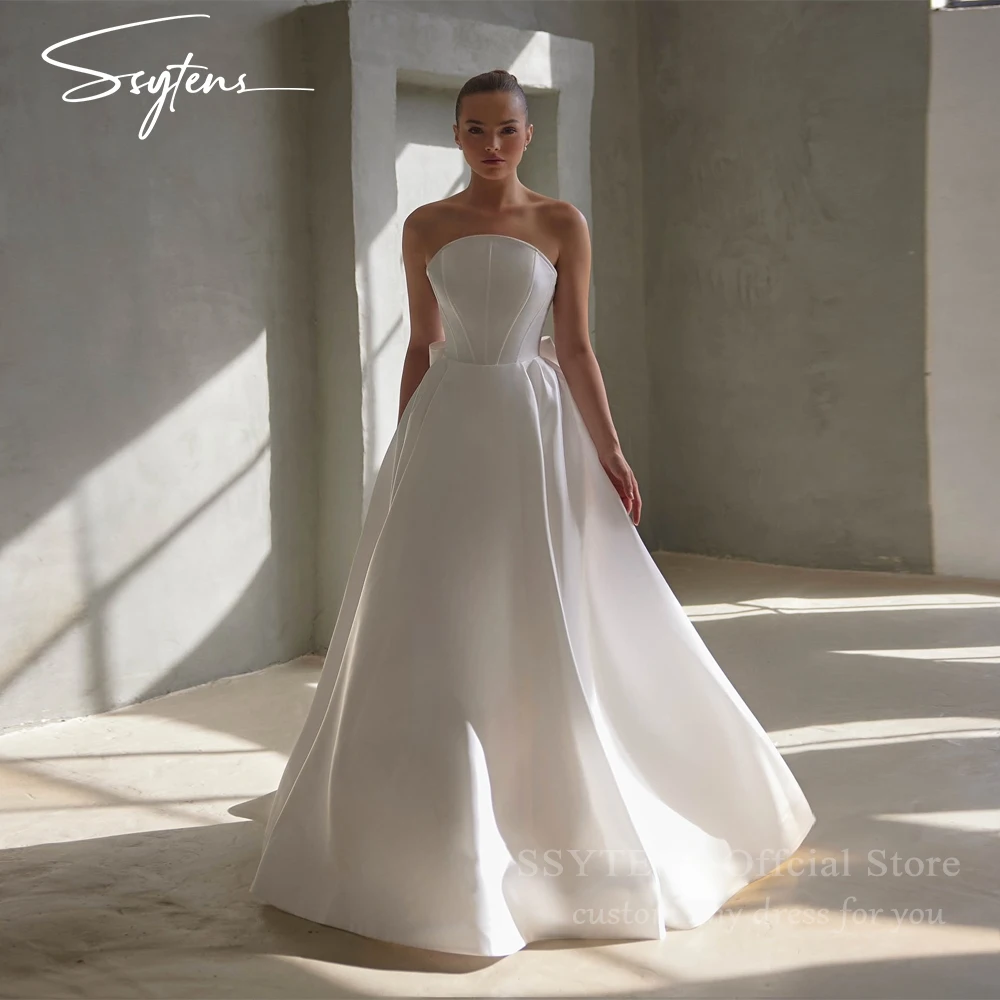 SSYTENS Sexy Strapless Wedding Dresses Elegant Sleeveless Bridal Gowns Vestido De Noiva Lace Up Back Robe De Mariee Customized
SSYTENS Sexy Strapless Wedding Dresses Elegant Sleeveless Bridal Gowns Vestido De Noiva Lace Up Back Robe De Mariee Customized