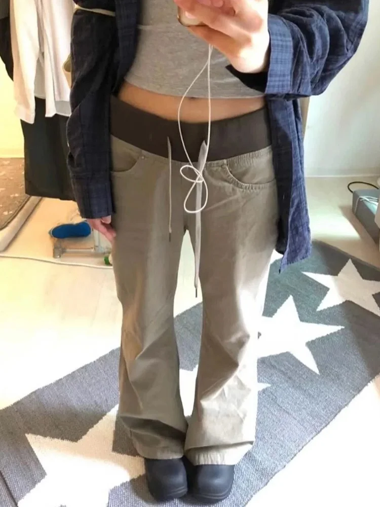 American Style Spicy Girl Design Color Block Micro Flare Jeans Women Summer Street Slimming Belted Floor Length Pants
American Style Spicy Girl Design Color Block Micro Flare Jeans Women Summer Street Slimming Belted Floor Length Pants