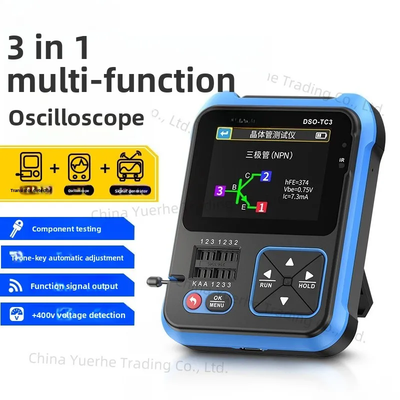 Digital oscilloscope DSO-TC3 transistor tester LCR meter 3-in-1 portable handheld small
Digital oscilloscope DSO-TC3 transistor tester LCR meter 3-in-1 portable handheld small