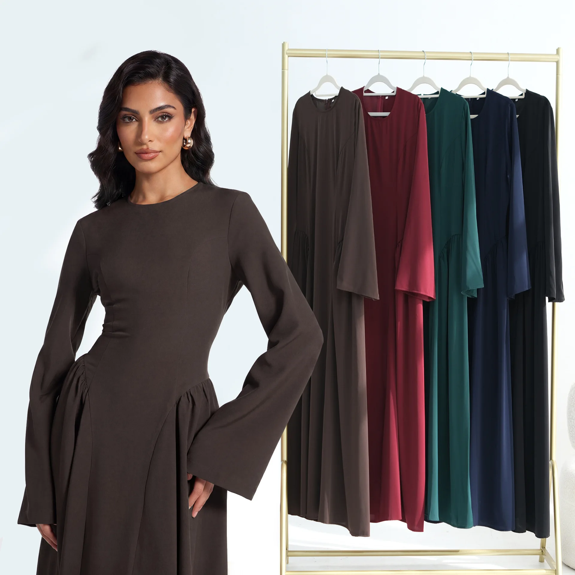 Eid Dress Women Muslim Abaya Dresses Jalabiya Dubai Modest Abayas Lace Up Kaftan Islam Ramadan Morocco Vestidos Arab Long Robe
Eid Dress Women Muslim Abaya Dresses Jalabiya Dubai Modest Abayas Lace Up Kaftan Islam Ramadan Morocco Vestidos Arab Long Robe
