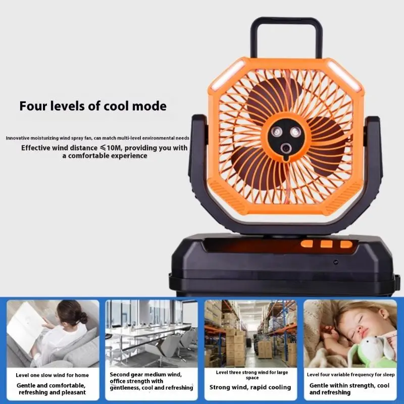 Rechargeable Misting Fan With 6L Bucket remotes control 3Misting Nozzle Battery Powered Outdoor Cooling Fan For Camping H8WD
Rechargeable Misting Fan With 6L Bucket remotes control 3Misting Nozzle Battery Powered Outdoor Cooling Fan For Camping H8WD