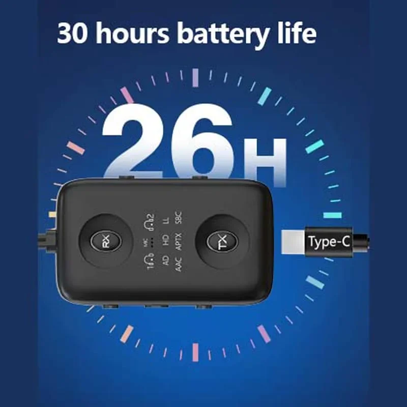 Bluetooth 5.4 Receiver and Transmitter LE519 Support Dual stream Support Multipoint 3.5MM audio input/output plug Support RX, TX
Bluetooth 5.4 Receiver and Transmitter LE519 Support Dual stream Support Multipoint 3.5MM audio input/output plug Support RX, TX