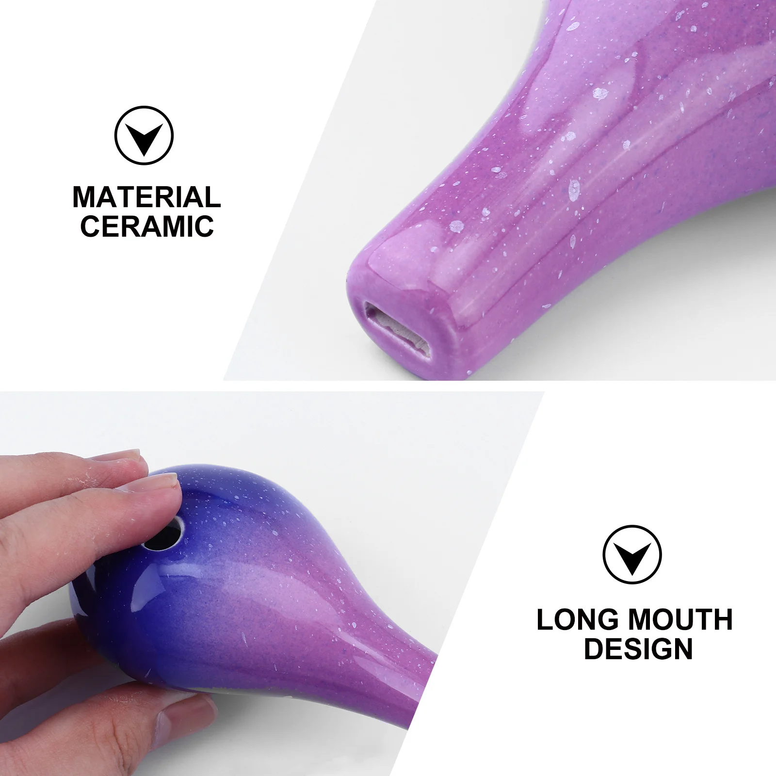 Long Mouth 6 Hole Ceramic Ocarina Handmade Flute Instrument Natural Sound Quick Mastery Ideal for Beginners and Music Hobbyists
Long Mouth 6 Hole Ceramic Ocarina Handmade Flute Instrument Natural Sound Quick Mastery Ideal for Beginners and Music Hobbyists