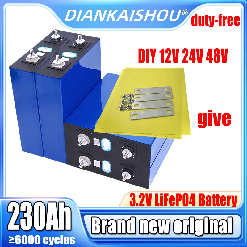 3.2v 230ah 1-16pcs new Lifepo4 Grade A Battery 6000 Cycle Rechargeable Battery Pack DIY Motorhome Golf Car Battery Duty Free AAA
3.2v 230ah 1-16pcs new Lifepo4 Grade A Battery 6000 Cycle Rechargeable Battery Pack DIY Motorhome Golf Car Battery Duty Free AAA