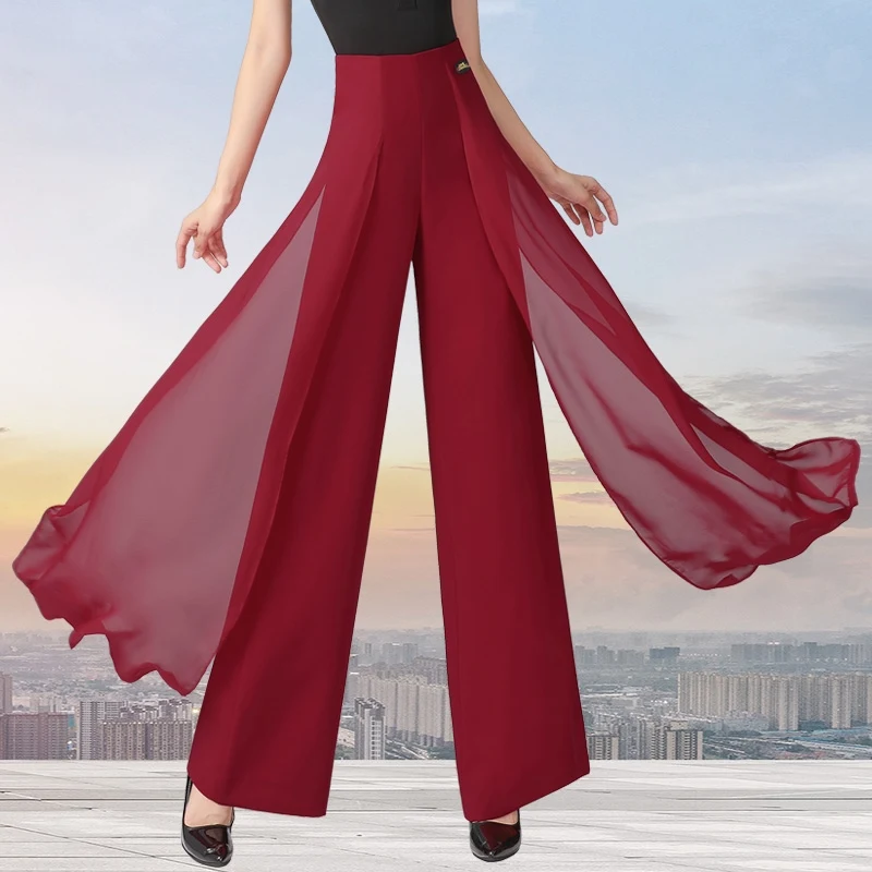 Women Latin Dance Pants Modern Dance Mesh High Waist Pants Ballroom Tango Samba Trousers Performance Practice Costume DN20589
Women Latin Dance Pants Modern Dance Mesh High Waist Pants Ballroom Tango Samba Trousers Performance Practice Costume DN20589