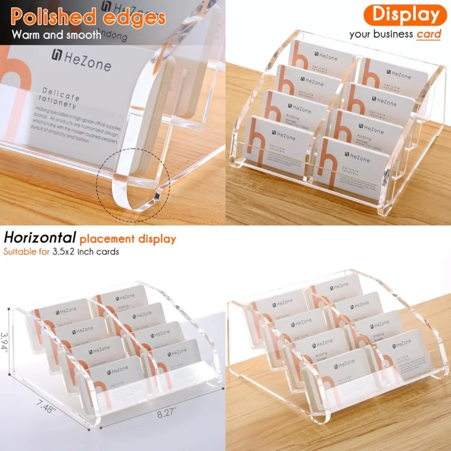 Business Card Holder for Desk Clear Acrylic Cards Stand Rack Multiple s Tier, Business Card HolderDisplay for Women and Men Org
Business Card Holder for Desk Clear Acrylic Cards Stand Rack Multiple s Tier, Business Card HolderDisplay for Women and Men Org