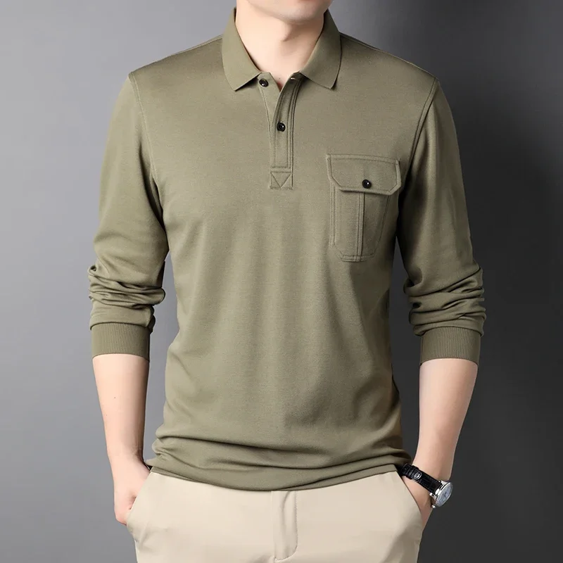 New High Quality Cotton Polo Shirt Men Long Sleeve Fashion Causal Solid Color Top Tees Comfortable Breathable Polo Shirt Men
New High Quality Cotton Polo Shirt Men Long Sleeve Fashion Causal Solid Color Top Tees Comfortable Breathable Polo Shirt Men