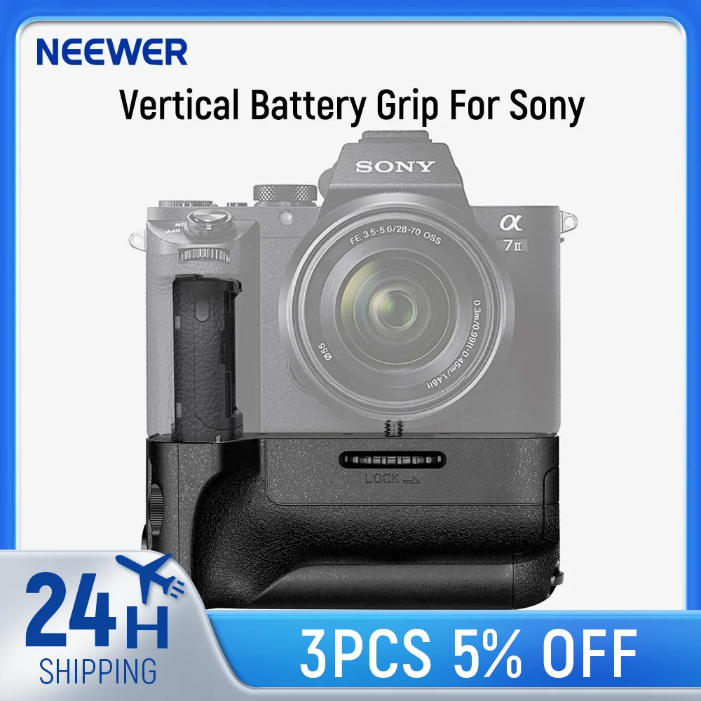 Neewer Vertical Battery Grip Replacement for Sony VG-C2EM Works with NP-FW50 Battery for Sony A7 II, A7R II, A7S II Cameras
Neewer Vertical Battery Grip Replacement for Sony VG-C2EM Works with NP-FW50 Battery for Sony A7 II, A7R II, A7S II Cameras