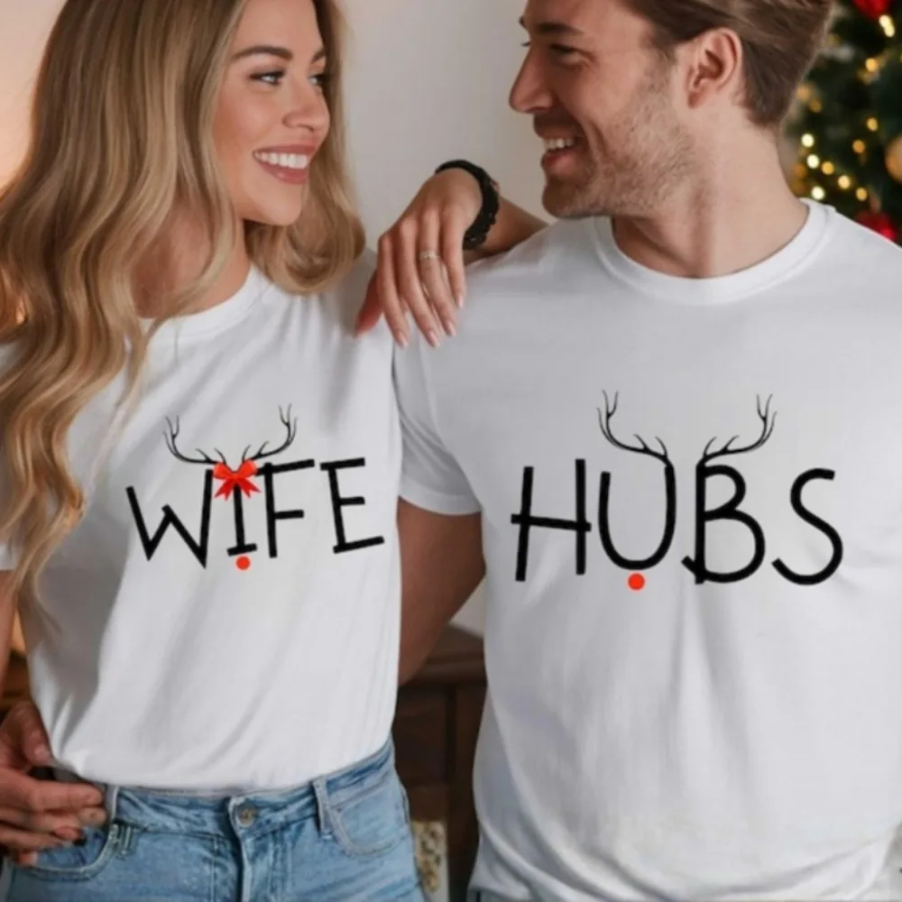 Рождественская рубашка для пар, футболки с короткими рукавами и круглым вырезом, женская одежда, милые топы Y2k, толстовка
Рождественская рубашка для пар, футболки с короткими рукавами и круглым вырезом, женская одежда, милые топы Y2k, толстовка