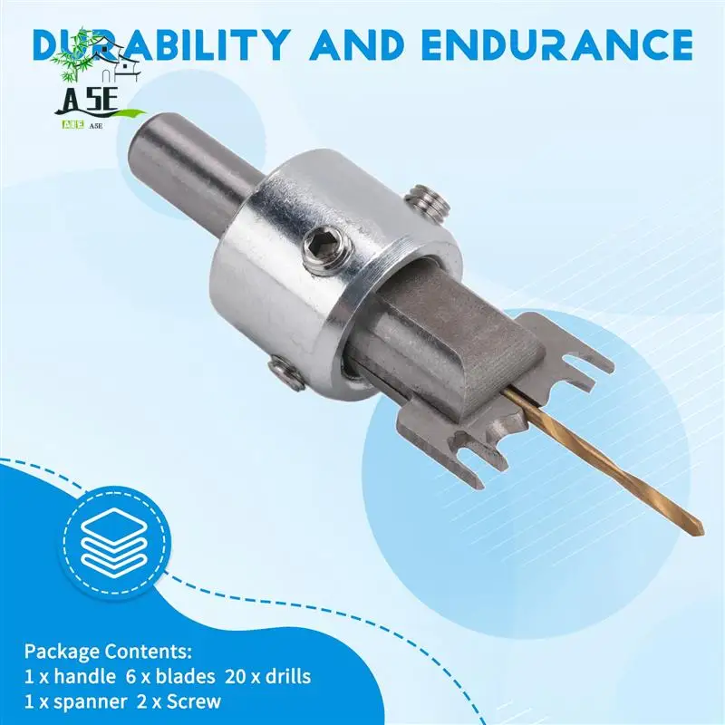 A05E-30 PCS Ring Drill Bit Set, 16-21 Mm Blades Wood Ring Drill Bit Wooden Ring Maker Steel Wood Bead Drill Bit
A05E-30 PCS Ring Drill Bit Set, 16-21 Mm Blades Wood Ring Drill Bit Wooden Ring Maker Steel Wood Bead Drill Bit