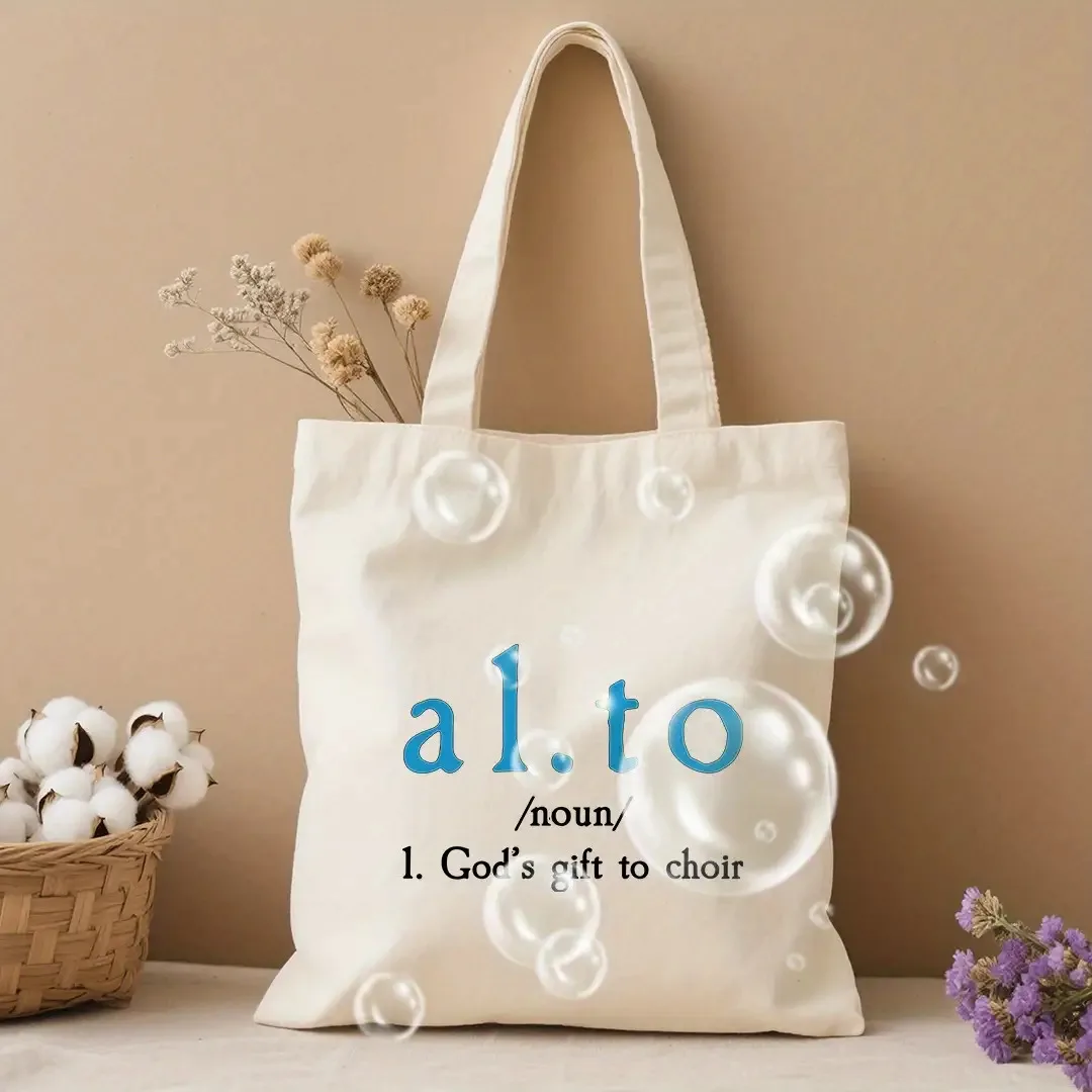 Alto Choir Canvas Tote Bag- Foldable Shopping Bag with Shoulder Strap Music& Choir Design Ideal for Graduation Gifts Bags
Alto Choir Canvas Tote Bag- Foldable Shopping Bag with Shoulder Strap Music& Choir Design Ideal for Graduation Gifts Bags