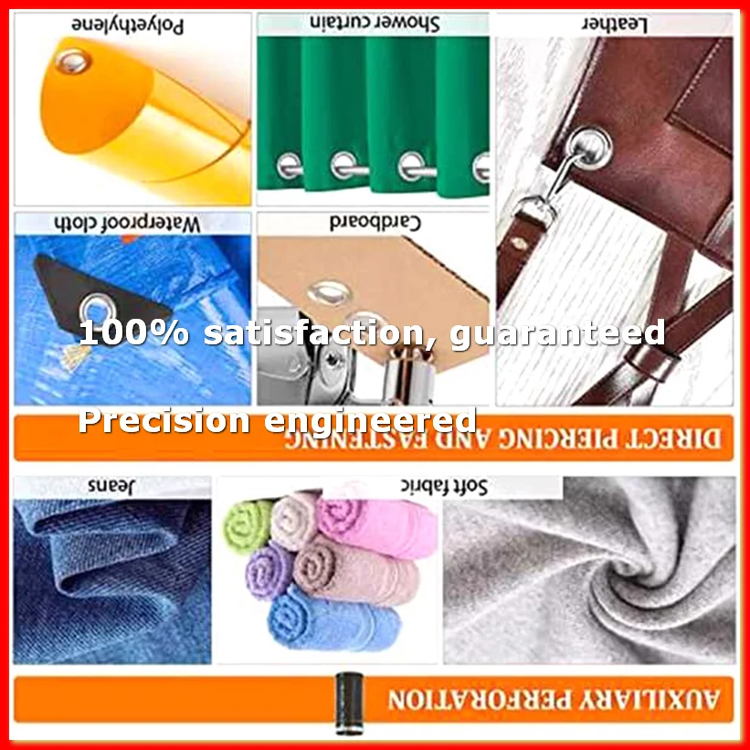 Grommet Eyelet Pliers Kit, 1/4 Inch 6mm Grommet Tool Kit with 300 Metal Eyelets for Leather/Belt/Shoes/Cloths-A79M
Grommet Eyelet Pliers Kit, 1/4 Inch 6mm Grommet Tool Kit with 300 Metal Eyelets for Leather/Belt/Shoes/Cloths-A79M