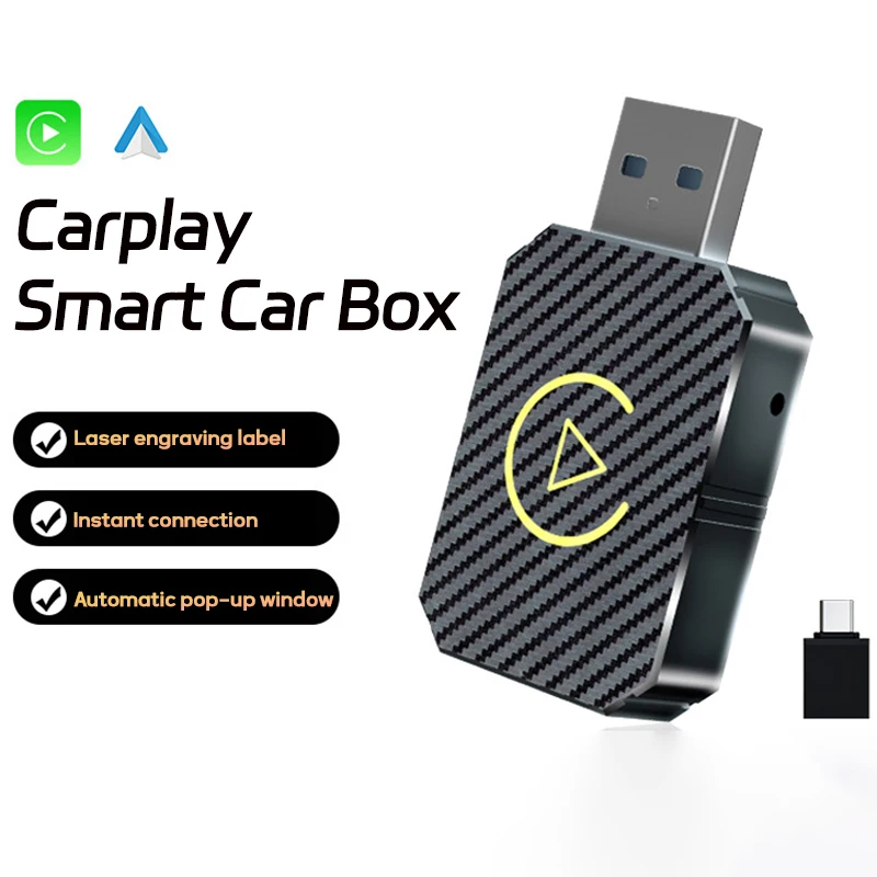 2 in 1 Wireless CarPlay Adapter&Android Mini Auto Wireless Adapter 5Ghz WiFi Type-C/USB Plug&Play Wireless Carplay Smart Car Box
2 in 1 Wireless CarPlay Adapter&Android Mini Auto Wireless Adapter 5Ghz WiFi Type-C/USB Plug&Play Wireless Carplay Smart Car Box